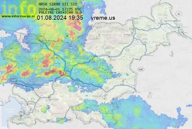 Radarska karta padavin