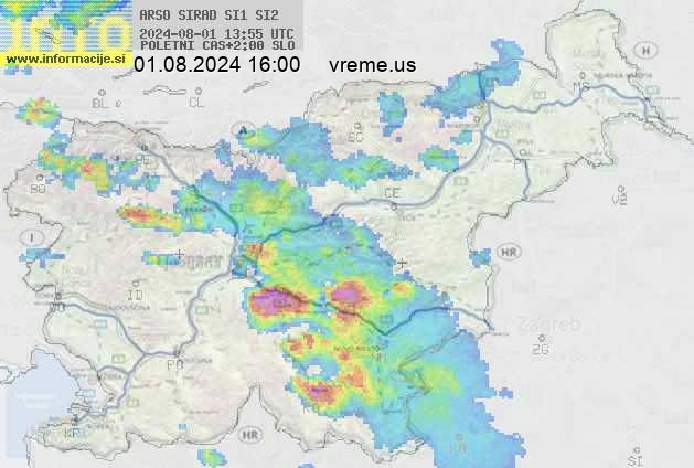 Radarska karta padavin