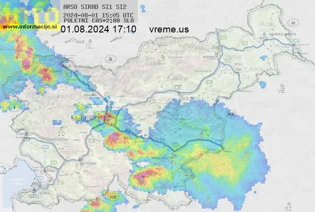 Radarska karta padavin