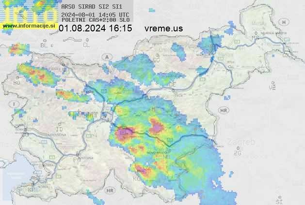 Radarska karta padavin