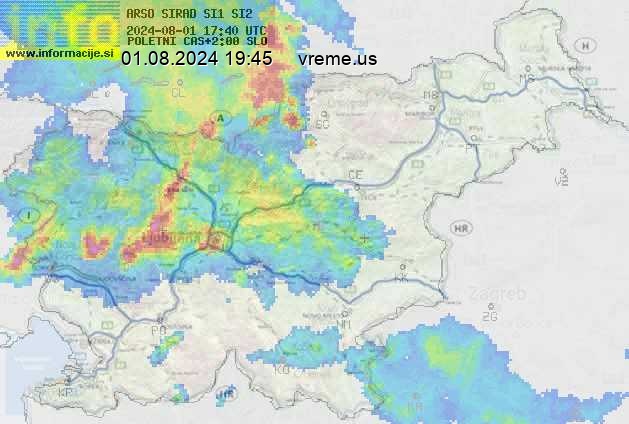 Radarska karta padavin