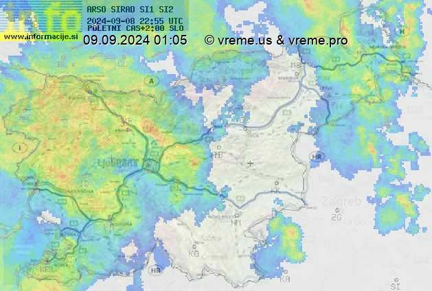 Radarska karta padavin