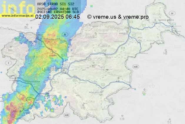 Radarska karta padavin