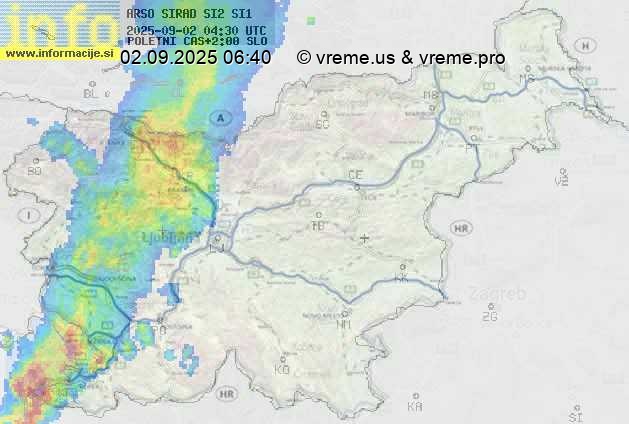 Radarska karta padavin
