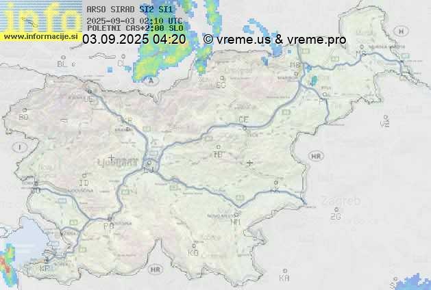Radarska karta padavin