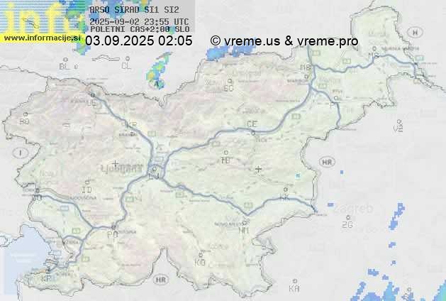 Radarska karta padavin