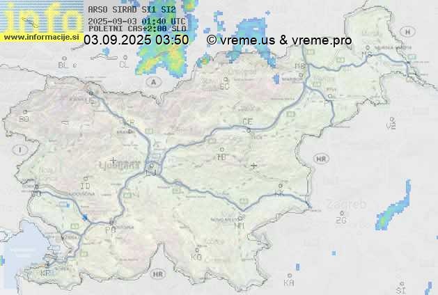 Radarska karta padavin