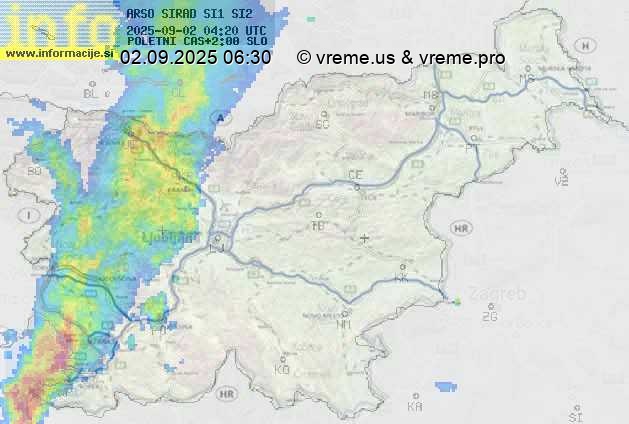 Radarska karta padavin