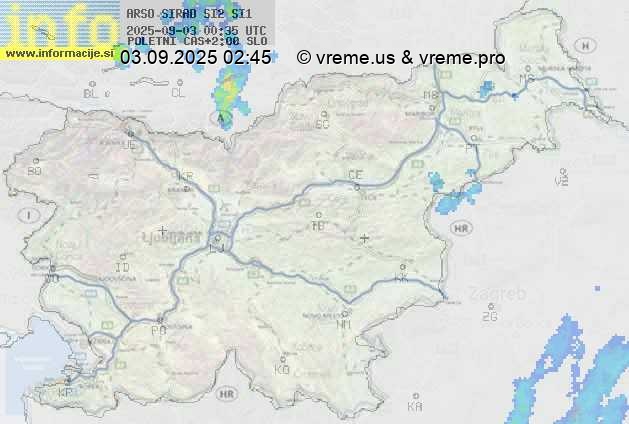Radarska karta padavin