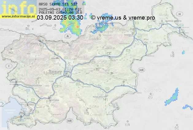 Radarska karta padavin