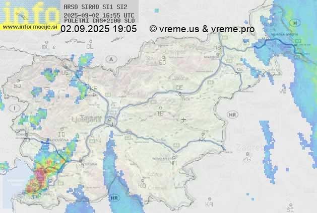 Radarska karta padavin