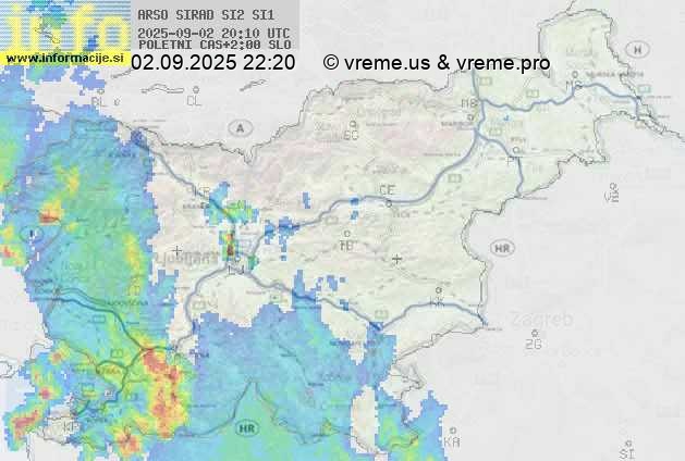 Radarska karta padavin