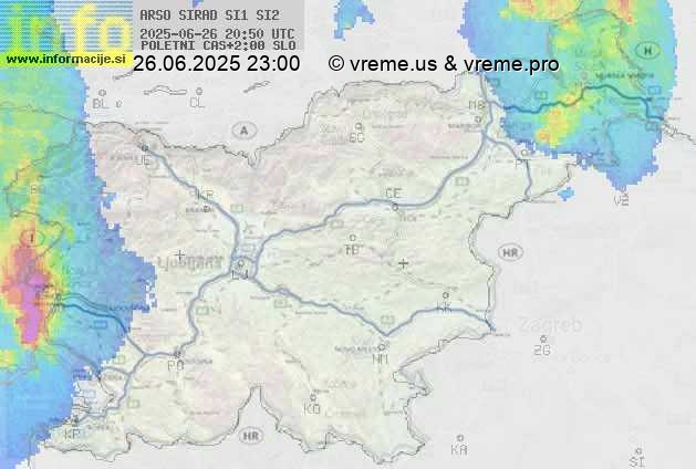 Radarska karta padavin