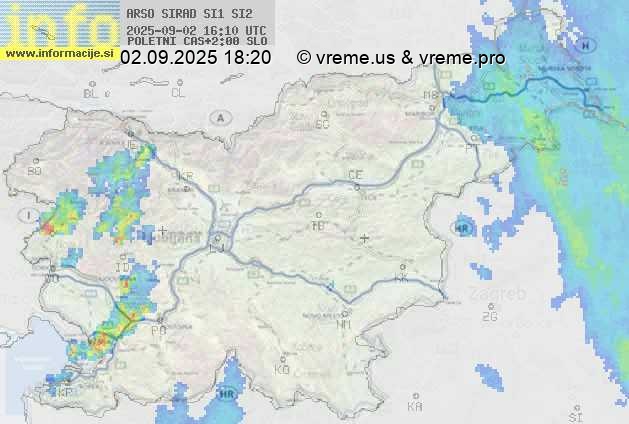 Radarska karta padavin