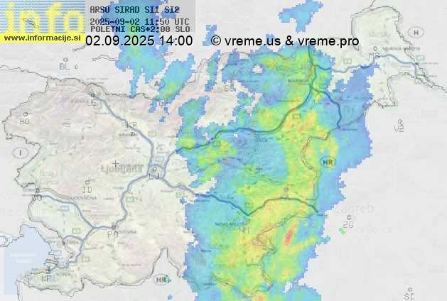 Radarska karta padavin