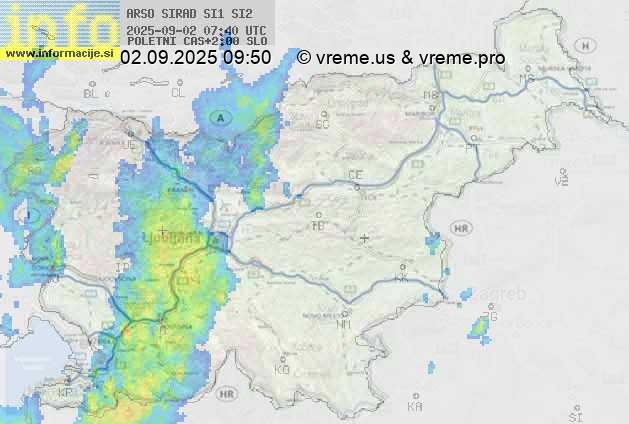 Radarska karta padavin