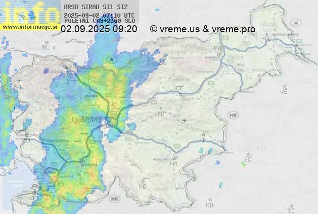 Radarska karta padavin