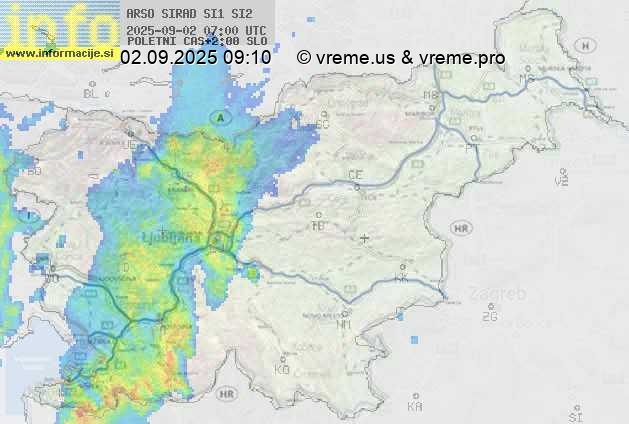 Radarska karta padavin