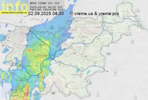 Radarska karta padavin