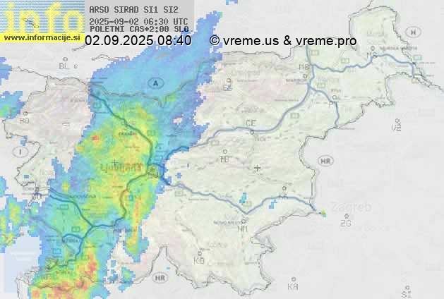 Radarska karta padavin