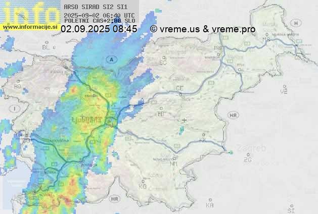 Radarska karta padavin
