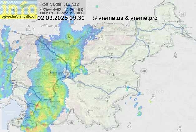 Radarska karta padavin