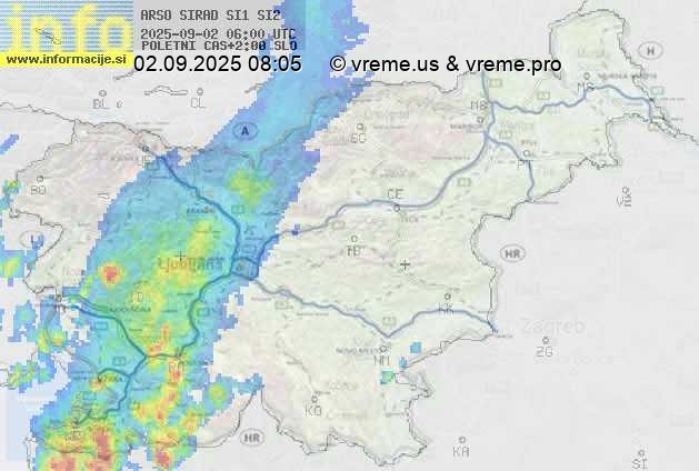 Radarska karta padavin