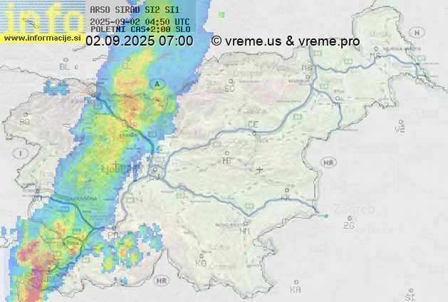 Radarska karta padavin