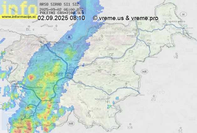 Radarska karta padavin