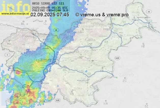 Radarska karta padavin