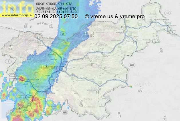 Radarska karta padavin