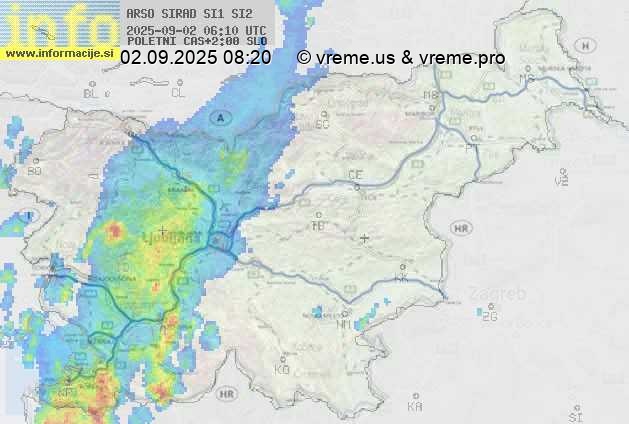 Radarska karta padavin