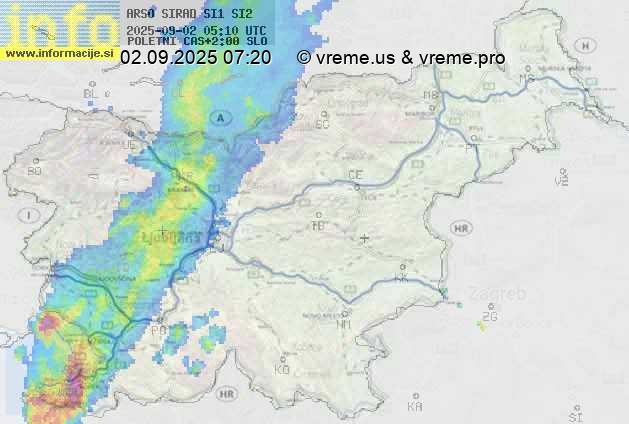 Radarska karta padavin