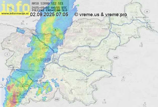 Radarska karta padavin
