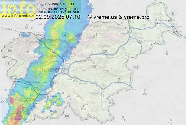 Radarska karta padavin
