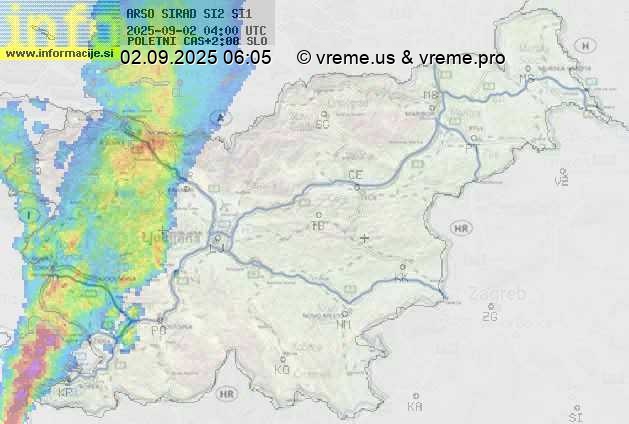 Radarska karta padavin