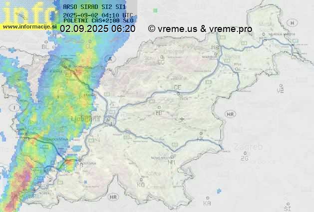 Radarska karta padavin