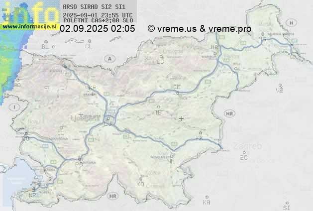 Radarska karta padavin