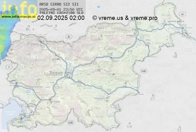 Radarska karta padavin