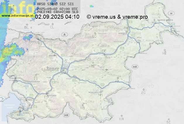 Radarska karta padavin