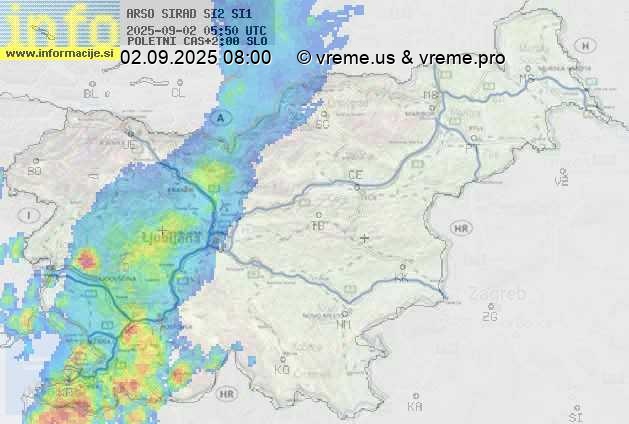 Radarska karta padavin