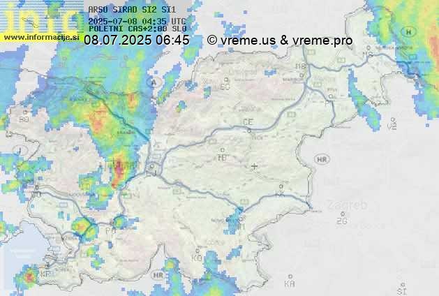 Radarska karta padavin