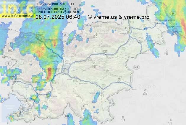 Radarska karta padavin