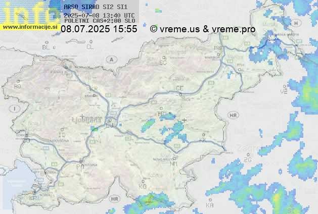 Radarska karta padavin