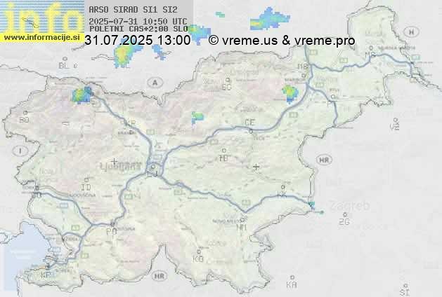 Radarska karta padavin