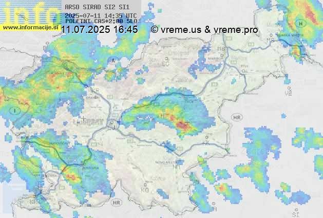 Radarska karta padavin