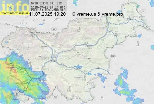 Radarska karta padavin