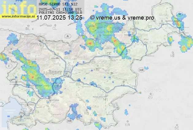 Radarska karta padavin