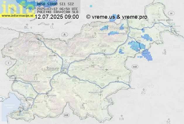 Radarska karta padavin