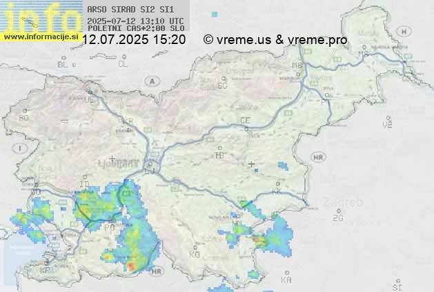 Radarska karta padavin
